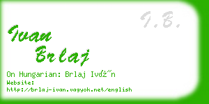 ivan brlaj business card